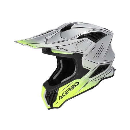 ACERBIS - CASCO MOTOCROSS AIRSTRIKE X - GRIGIO/GIALLO