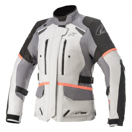ALPINESTARS - GIACCA MOTO TOURING DONNA STELLA ANDES V3 DRYSTAR GRIGIO/NERO/ROSA
