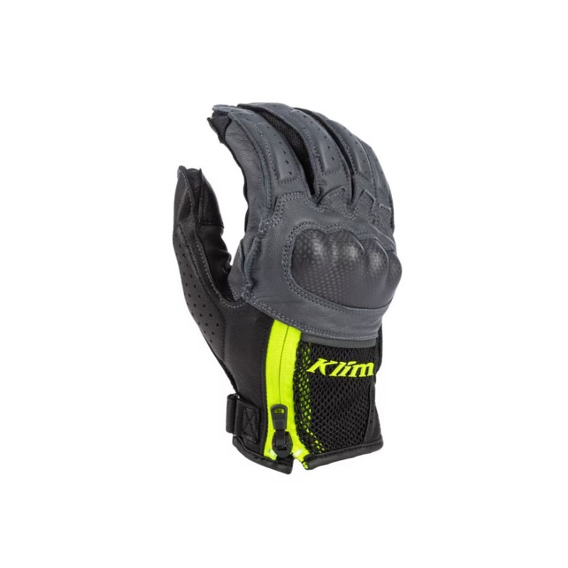 KLIM - GUANTI MOTO TOURING IN PELLE INDUCTION 2025 - GIALLO FLUO