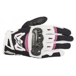 ALPINESTARS - GUANTI MOTO ESTIVI DONNA STELLA SMX-2 AIR CARBON V2 NERO/BIANCO/ROSA