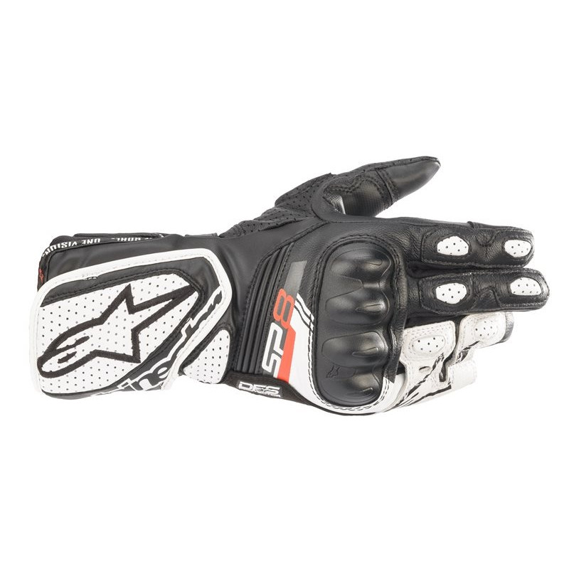 ALPINESTARS - GUANTI MOTO IN PELLE DONNA STELLA SP-8 V3 - NERO/BIANCO ALPINESTARS - GUANTI MOTO IN PELLE DONNA STELLA SP-8 V3 - NERO/BIANCO