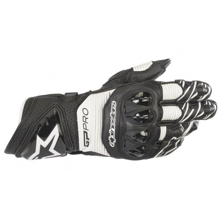 ALPINESTARS - GUANTI MOTO IN PELLE GP PRO R3 - NERO/BIANCO