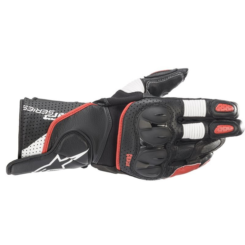 ALPINESTARS - GUANTI MOTO IN PELLE SP-2 V3 NERO/BIANCO/ROSSO