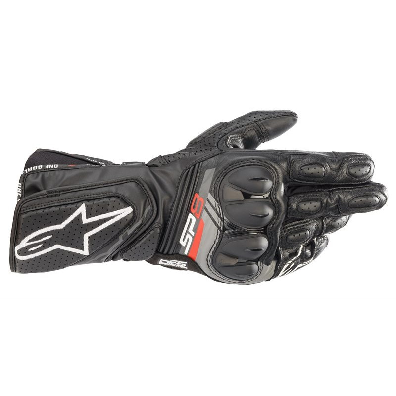 ALPINESTARS - GUANTI MOTO IN PELLE SP-8 V3 - NERO/GRIGIO ALPINESTARS - GUANTI MOTO IN PELLE SP-8 V3 - NERO/GRIGIO