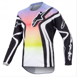 ALPINESTARS - MAGLIA MOTOCROSS BAMBINO YOUTH RACER SEMI NERO/GIALLO FLUO/VIOLA