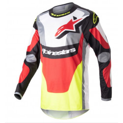ALPINESTARS - MAGLIA MOTOCROSS FLUID AGENT NERO/ROSSO/GIALLO FLUO