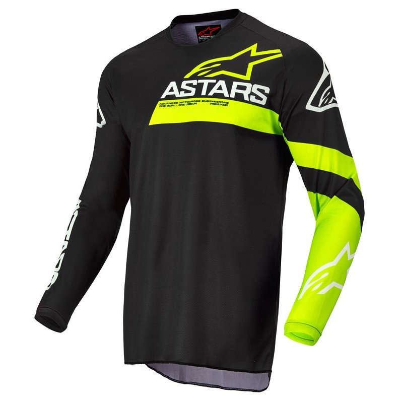 ALPINESTARS - MAGLIA MOTOCROSS FLUID CHASER NERO/GIALLO FLUO