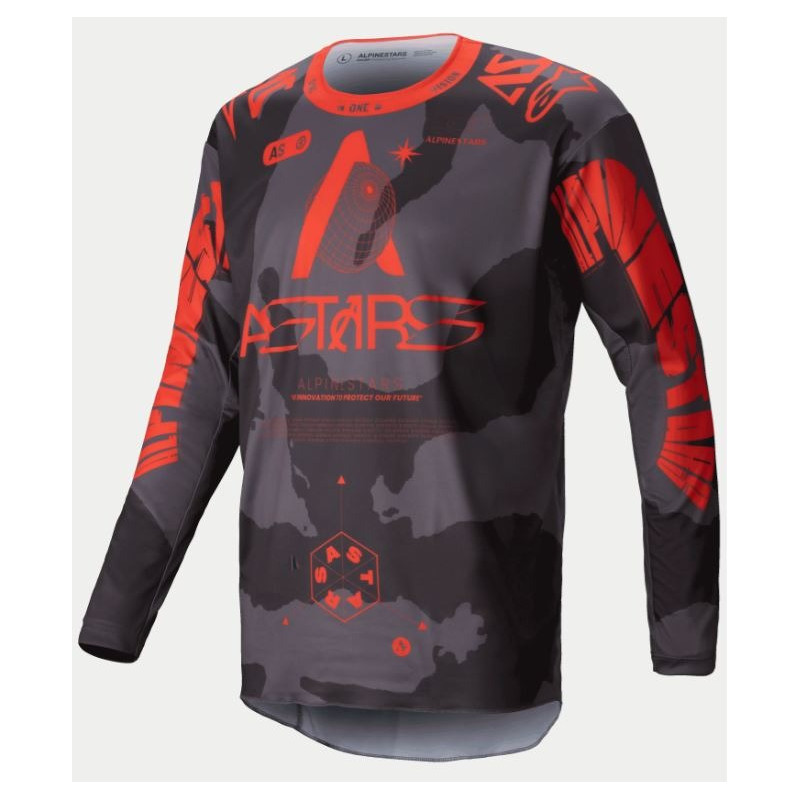 ALPINESTARS - MAGLIA MOTOCROSS RACER HOLLOW - GRIGIO/ARANCIONE FLUO