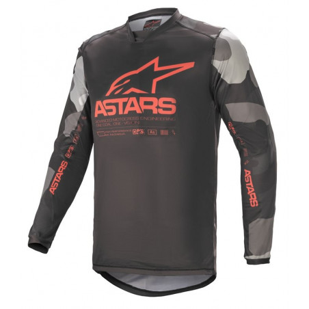 ALPINESTARS - MAGLIA MOTOCROSS RACER TACTICAL GRIGIO/CAMO/ROSSO FLUO