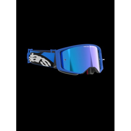 ALPINESTARS - MASCHERINA MOTOCROSS SUPERTECH STREAM LENTE A SPECCHIO BLU - BLU