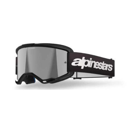 ALPINESTARS - MASCHERINA MOTOCROSS VISION 3 WORDMARK LENTE A SPECCHIO ARGENTO - NERO