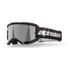 ALPINESTARS - MASCHERINA MOTOCROSS VISION 3 WORDMARK LENTE A SPECCHIO ARGENTO - NERO