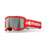 ALPINESTARS - MASCHERINA MOTOCROSS VISION 3 WORDMARK LENTE A SPECCHIO ARGENTO - ROSSO