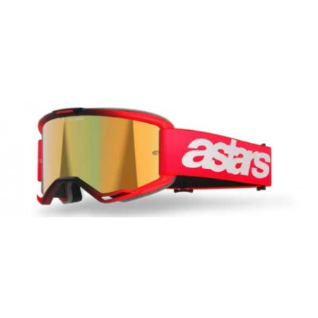 ALPINESTARS - MASCHERINA MOTOCROSS VISION 5 BLAZE LENTE A SPECCHIO ORO - ROSSO