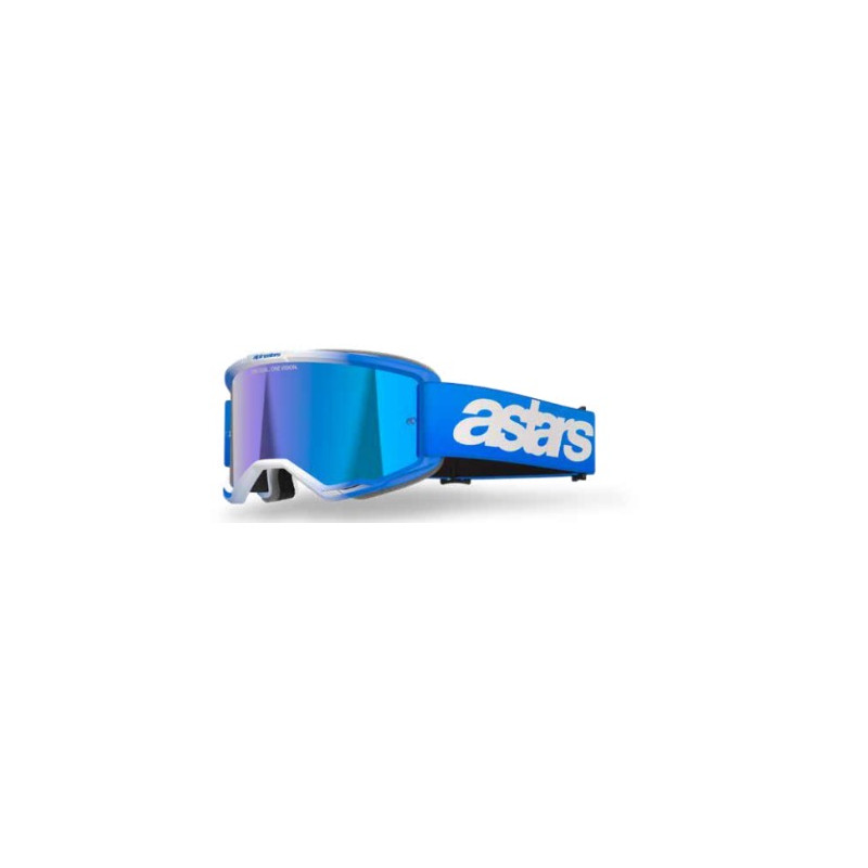 ALPINESTARS - MASCHERINA MOTOCROSS VISION 5 BLU LENTE A SPECCHIO BLU - BLU