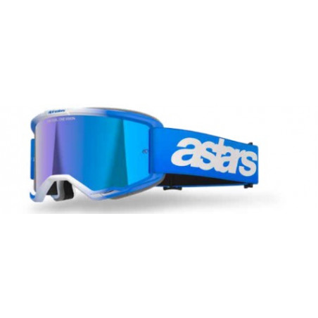 ALPINESTARS - MASCHERINA MOTOCROSS VISION 5 BLU LENTE A SPECCHIO BLU - BLU
