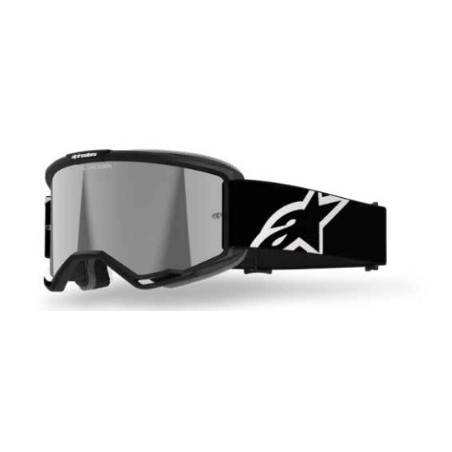 ALPINESTARS - MASCHERINA MOTOCROSS VISION 5 CORP LENTE A SPECCHIO ARGENTO - NERO