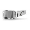 ALPINESTARS - MASCHERINA MOTOCROSS VISION 8 CORP LENTE A SPECCHIO ARGENTO - BIANCO