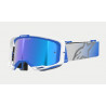 ALPINESTARS - MASCHERINA MOTOCROSS VISION 8 CORP LENTE A SPECCHIO BLU - BLU/BIANCO
