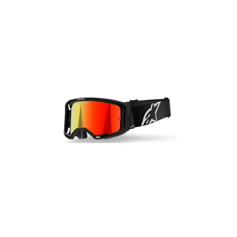 ALPINESTARS - MASCHERINA MOTOCROSS VISION 8 CORP LENTE A SPECCHIO ROSSA - NERO