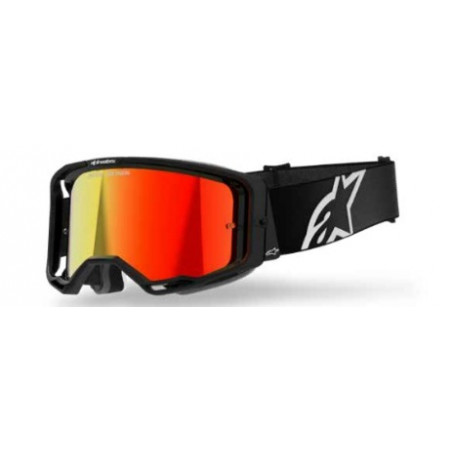 ALPINESTARS - MASCHERINA MOTOCROSS VISION 8 CORP LENTE A SPECCHIO ROSSA - NERO