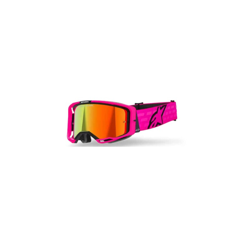 ALPINESTARS - MASCHERINA MOTOCROSS VISION 8 CORP LENTE A SPECCHIO ROSSA - ROSA