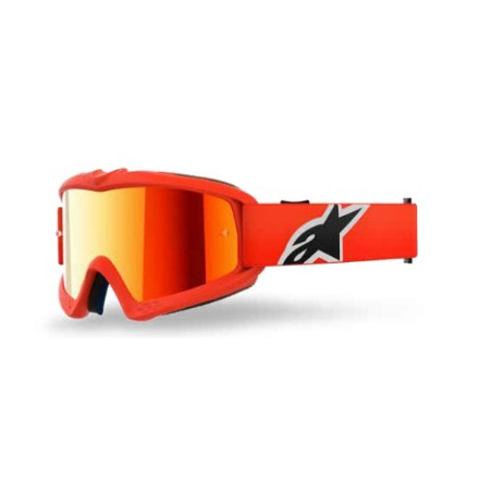 ALPINESTARS - MASCHERINA MOTOCROSS VISION YOUTH CORP LENTE A SPECCHIO ARGENTO - ARANCIONE