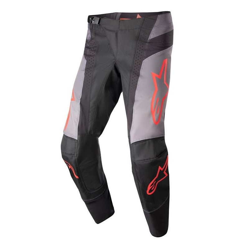 ALPINESTARS - PANTALONE MOTOCROSS TECHSTAR SEIN NERO/GRIGIO/ROSSO FLUO