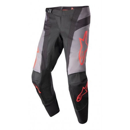 ALPINESTARS - PANTALONE MOTOCROSS TECHSTAR SEIN NERO/GRIGIO/ROSSO FLUO