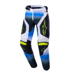 ALPINESTARS - PANTALONI MOTOCROSS BAMBINO YOUTH RACER PUSH BLU/NERO/BIANCO/GIALLO FLUO