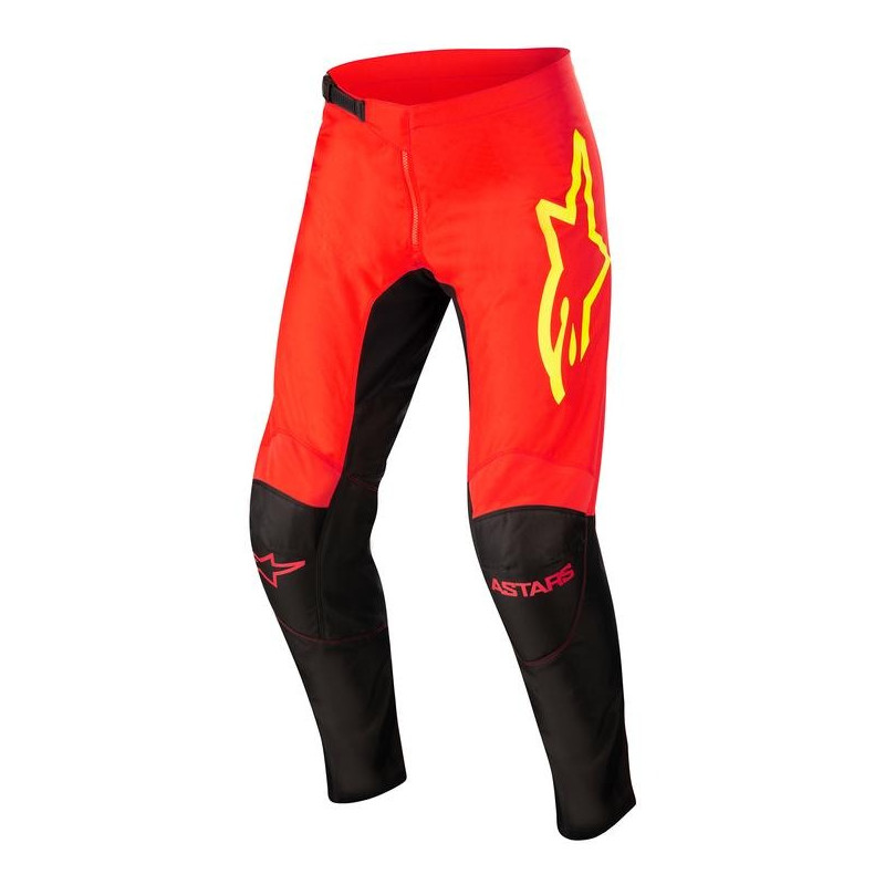 ALPINESTARS - PANTALONI MOTOCROSS FLUID TRIPPLE NERO/GIALLO FLUO/ROSSO FLUO