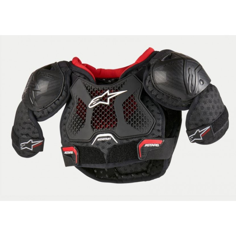 ALPINESTARS - PETTORINA MOTOCROSS BAMBINO BIONIC ACTION KICKSTART - NERO/ROSSO