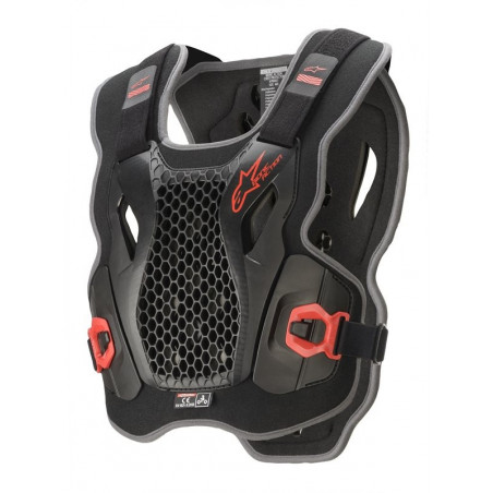ALPINESTARS - PETTORINA MOTOCROSS BIONIC ACTION CHEST - NERO/ROSSO
