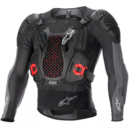 ALPINESTARS - PETTORINA MOTOCROSS BIONIC PLUS V2 - NERO/ROSSO