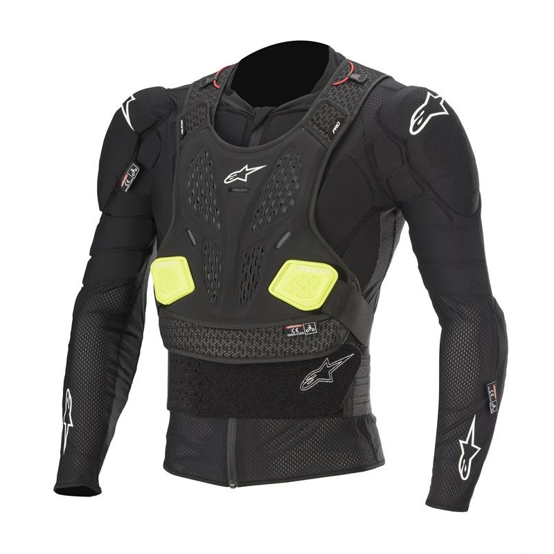 ALPINESTARS - PETTORINA MOTOCROSS BIONIC PRO V2 PROTECTION JACKET - NERO/GIALLO FLUO
