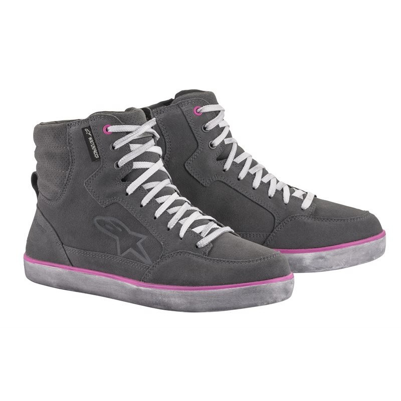ALPINESTARS - SCARPE TECNICHE MOTO DONNA J-6 WATERPROOF GRIGIO/ROSA