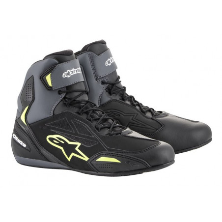 ALPINESTARS - SCARPE TECNICHE MOTO IMPERMEABILI FASTER-3 DRYSTAR - NERO/GRIGIO/GIALLO FLUO