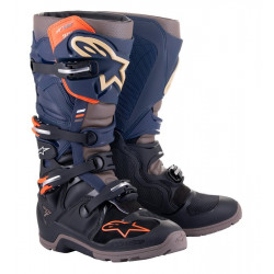 ALPINESTARS - STIVALI ENDURO TECH 7 DRYSTAR - MARRONE/BLU/ARANCIONE
