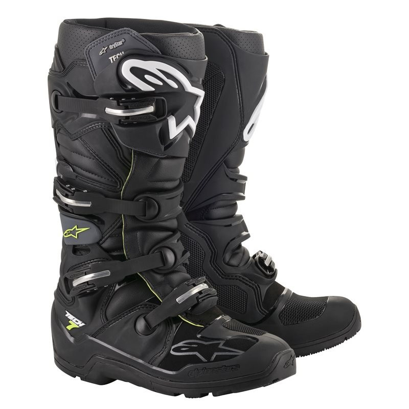 ALPINESTARS - STIVALI ENDURO TECH 7 DRYSTAR - NERO/GRIGIO/GIALLO FLUO
