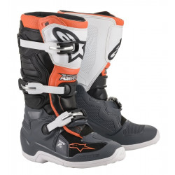 ALPINESTARS - STIVALI MOTOCROSS BAMBINO TECH 7 S YOUTH - NERO/GRIGIO/BIANCO/ARANCIONE FLUO