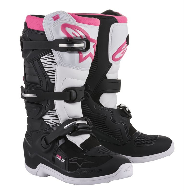 ALPINESTARS - STIVALI MOTOCROSS DONNA STELLA TECH 3 - NERO/BIANCO/ROSA