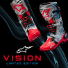 ALPINESTARS - STIVALI MOTOCROSS TECH 10 LIMITED EDITION VISION ANAHEIM 23 - NERO/BIANCO/GRIGIO/ROSSO