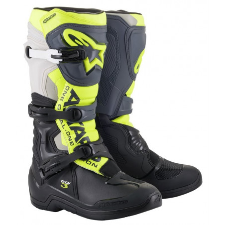 ALPINESTARS - STIVALI MOTOCROSS TECH 3 - NERO/GRIGIO/GIALLO FLUO