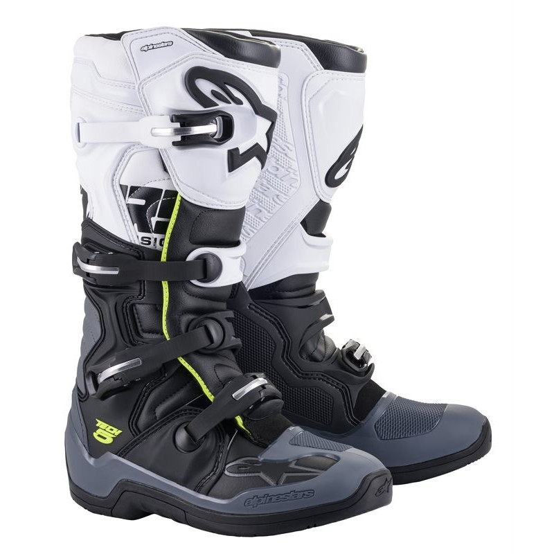 ALPINESTARS - STIVALI MOTOCROSS TECH 5 - NERO/GRIGIO/GIALLO FLUO