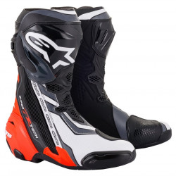 ALPINESTARS - STIVALI MOTO SUPERTECH R - NERO/ROSSO FLUO/BIANCO/GRIGIO
