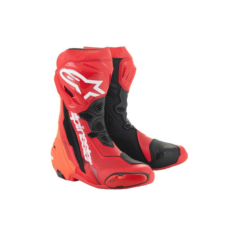 ALPINESTARS - STIVALI MOTO SUPERTECH R VENTED - ROSSO FLUO/ROSSO/NERO