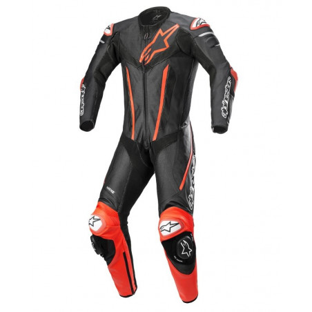 ALPINESTARS - TUTA MOTO INTERA FUSION NERO/ROSSO FLUO