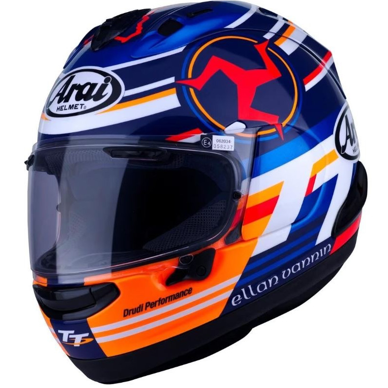 ARAI - CASCO MOTO INTEGRALE RX-7 V EVO TT ISLE OF MAN 2024 BLU/ROSSO/ARANCIONE/BIANCO ARAI - CASCO MOTO INTEGRALE RX-7 V EVO TT ISLE OF MAN 2024 BLU/ROSSO/ARANCIONE/BIANCO