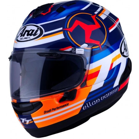 ARAI - CASCO MOTO INTEGRALE RX-7 V EVO TT ISLE OF MAN 2024 BLU/ROSSO/ARANCIONE/BIANCO