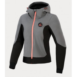 ALPINESTARS - FELPA DA MOTO DONNA RADIUM TECH - NERO/GRIGIO/ROSA
